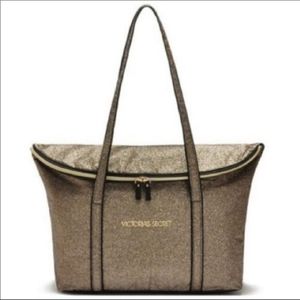 Victoria’s Secret Metallic Gold Glitter tote bag
